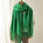 Women’s Cashmere-Feel Winter Scarf – Soft Oversized Fringed Wrap for Cold-Weather Everyday and Occasion Wear