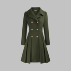 Dami - Classy Double Button Long Sleeve Coat