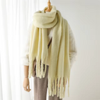 Women’s Cashmere-Feel Winter Scarf – Soft Oversized Fringed Wrap for Cold-Weather Everyday and Occasion Wear