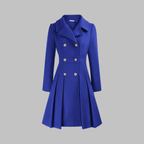 Dami - Classy Double Button Long Sleeve Coat
