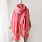 Women’s Cashmere-Feel Winter Scarf – Soft Oversized Fringed Wrap for Cold-Weather Everyday and Occasion Wear