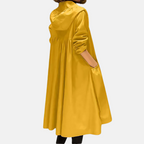 Women's Hooded Waterproof Knee-Length Coat with Zip