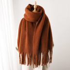 Women’s Cashmere-Feel Winter Scarf – Soft Oversized Fringed Wrap for Cold-Weather Everyday and Occasion Wear