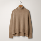 Women’s Cashmere Blend Roll-Neck Jumper – Soft Knit for Autumn and Winter