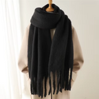 Women’s Cashmere-Feel Winter Scarf – Soft Oversized Fringed Wrap for Cold-Weather Everyday and Occasion Wear