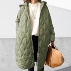 Oversized Hooded Parka with Unique Accents