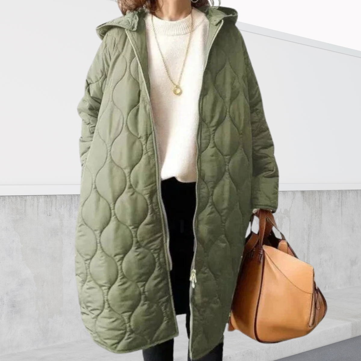 Oversized Hooded Parka with Unique Accents