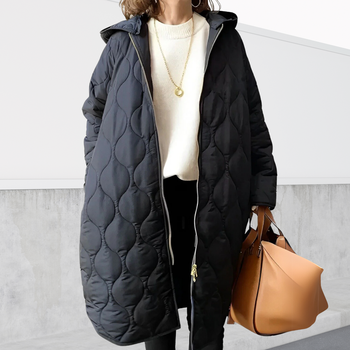 Oversized Hooded Parka with Unique Accents