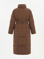 Women’s Maxi-Length Puffer Coat – Insulated High-Collar Winter Outerwear for Refined Cold-Weather Dressing