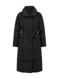 Women’s Maxi-Length Puffer Coat – Insulated High-Collar Winter Outerwear for Refined Cold-Weather Dressing