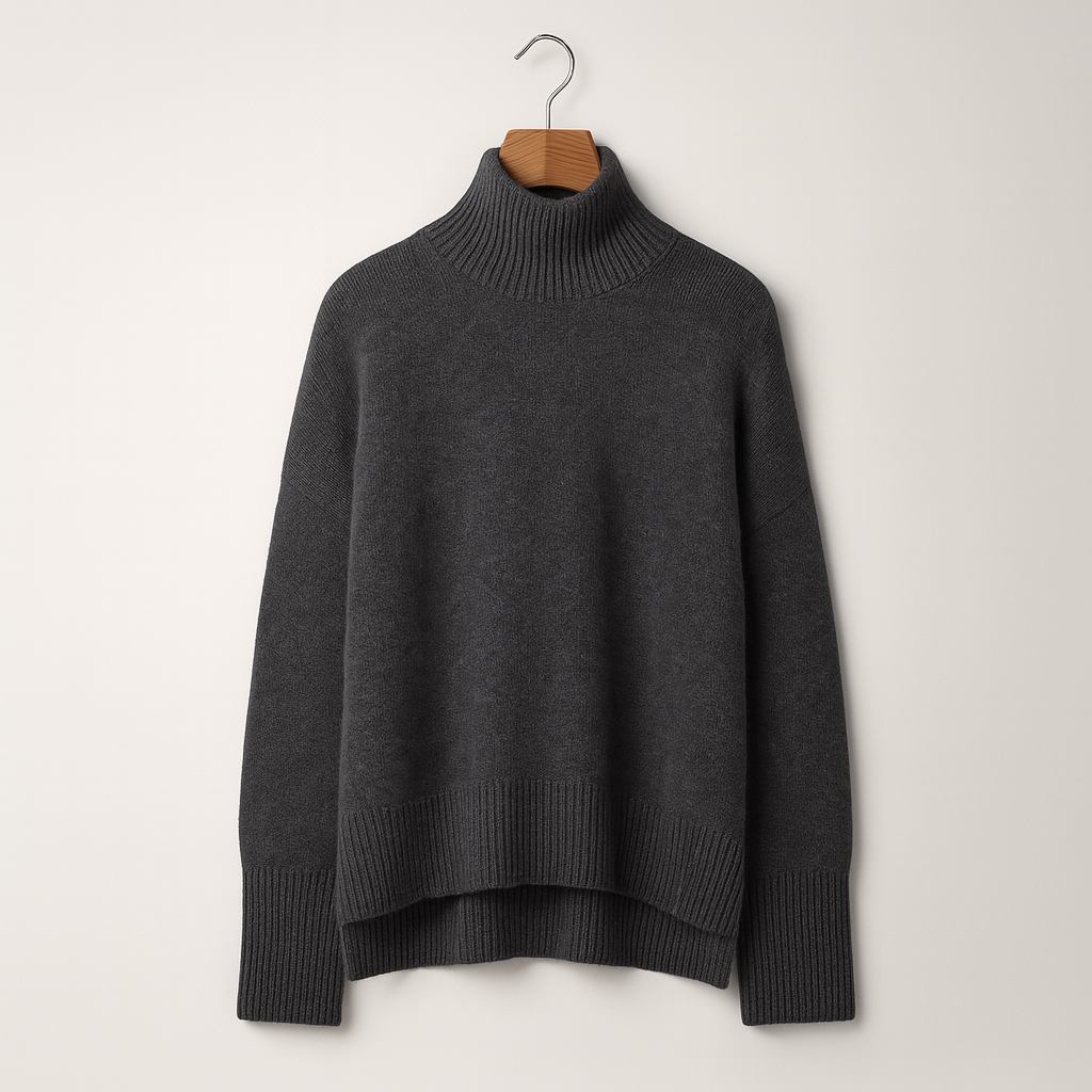 Women’s Cashmere Blend Roll-Neck Jumper – Soft Knit for Autumn and Winter