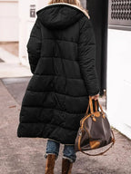 Women’s Reversible Sherpa Fleece Puffer Coat – Warm Hooded Longline Winter Layer