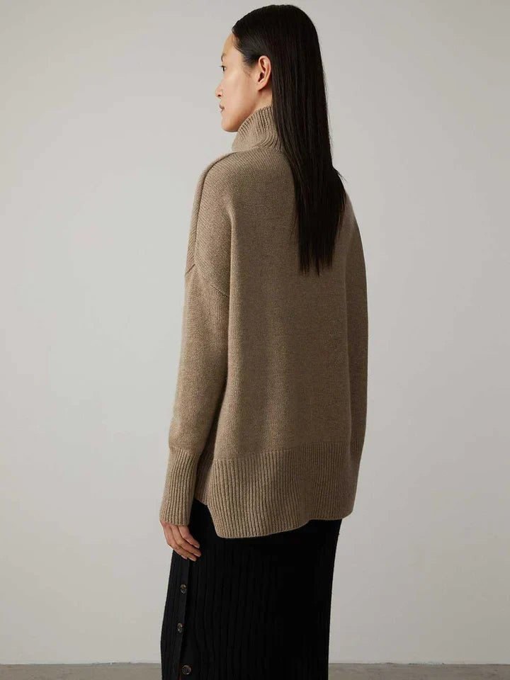 Women’s Cashmere Blend Roll-Neck Jumper – Soft Knit for Autumn and Winter