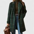 Aliah | Women’s Plaid Mid-Length Coat