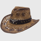 Aurelin | Wide-Brim Cowboy Hat with Decorative Band for Summer