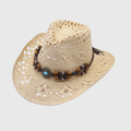 Aurelin | Wide-Brim Cowboy Hat with Decorative Band for Summer