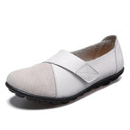 Women's Slip-On Leather Loafers with Textured Sole