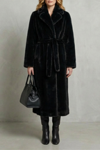 Oversized Silhouette Faux Fur Long Coat