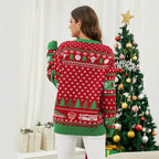 Women's Christmas Jumper with Funny Slogan and Festive Fair Isle