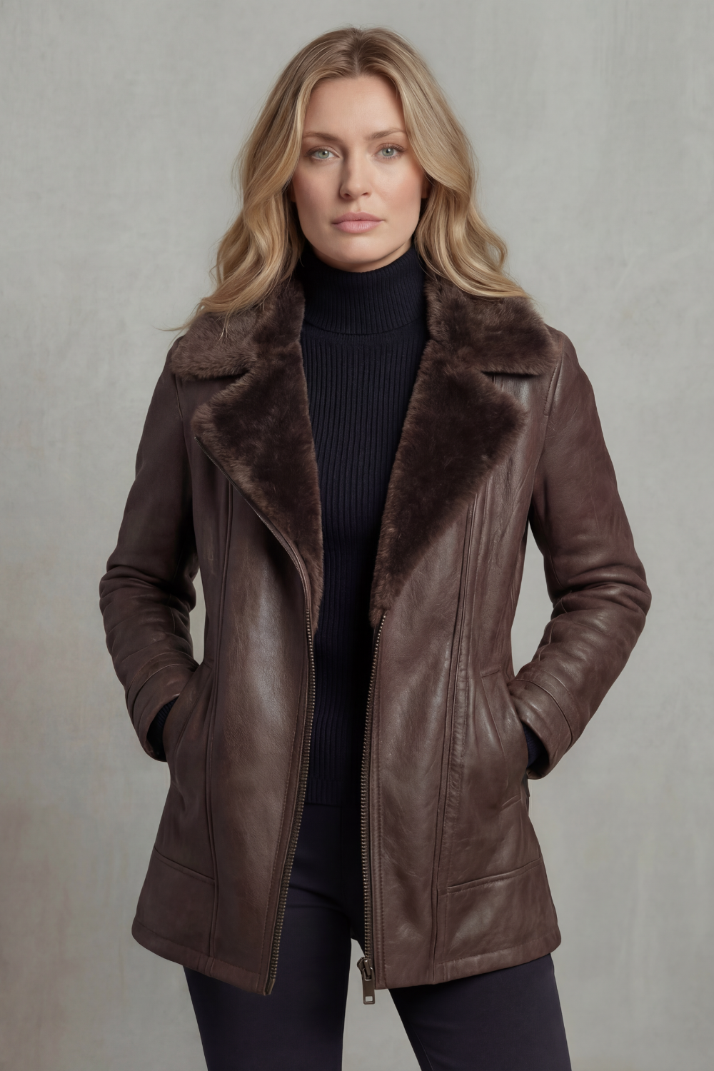 Shearling-lined elegance | Leather jacket