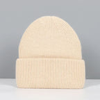 Women’s Soft Knit Beanie – Cashmere Rabbit-Fur Blend Winter Hat for Autumn and Winter Wear