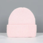 Women’s Soft Knit Beanie – Cashmere Rabbit-Fur Blend Winter Hat for Autumn and Winter Wear