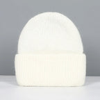 Women’s Soft Knit Beanie – Cashmere Rabbit-Fur Blend Winter Hat for Autumn and Winter Wear