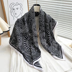 Women’s Satin-Feel Square Scarf – Lightweight Printed Head and Neck Wrap for Elegant All-Season Styling