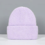Women’s Soft Knit Beanie – Cashmere Rabbit-Fur Blend Winter Hat for Autumn and Winter Wear