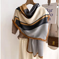 Women’s Soft Polyester Winter Scarf – Oversized Wool-Cotton Feel Wrap for Elegant Autumn and Winter Layering