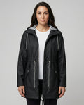 Women’s Water-Repellent Hooded Raincoat – Lightweight Adjustable Parka for Commuting and Travel