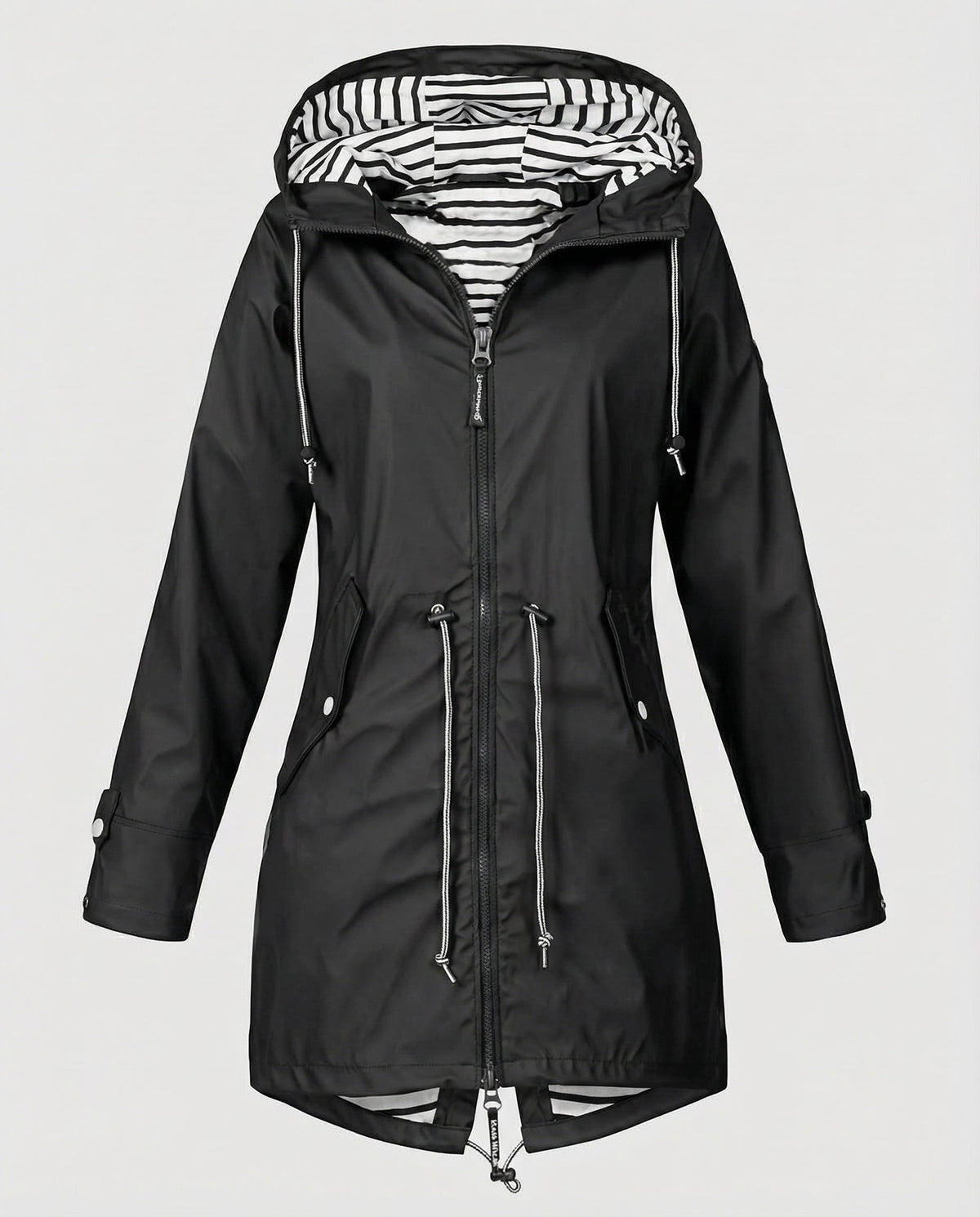 Women’s Water-Repellent Hooded Raincoat – Lightweight Adjustable Parka for Commuting and Travel
