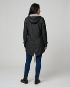 Women’s Water-Repellent Hooded Raincoat – Lightweight Adjustable Parka for Commuting and Travel