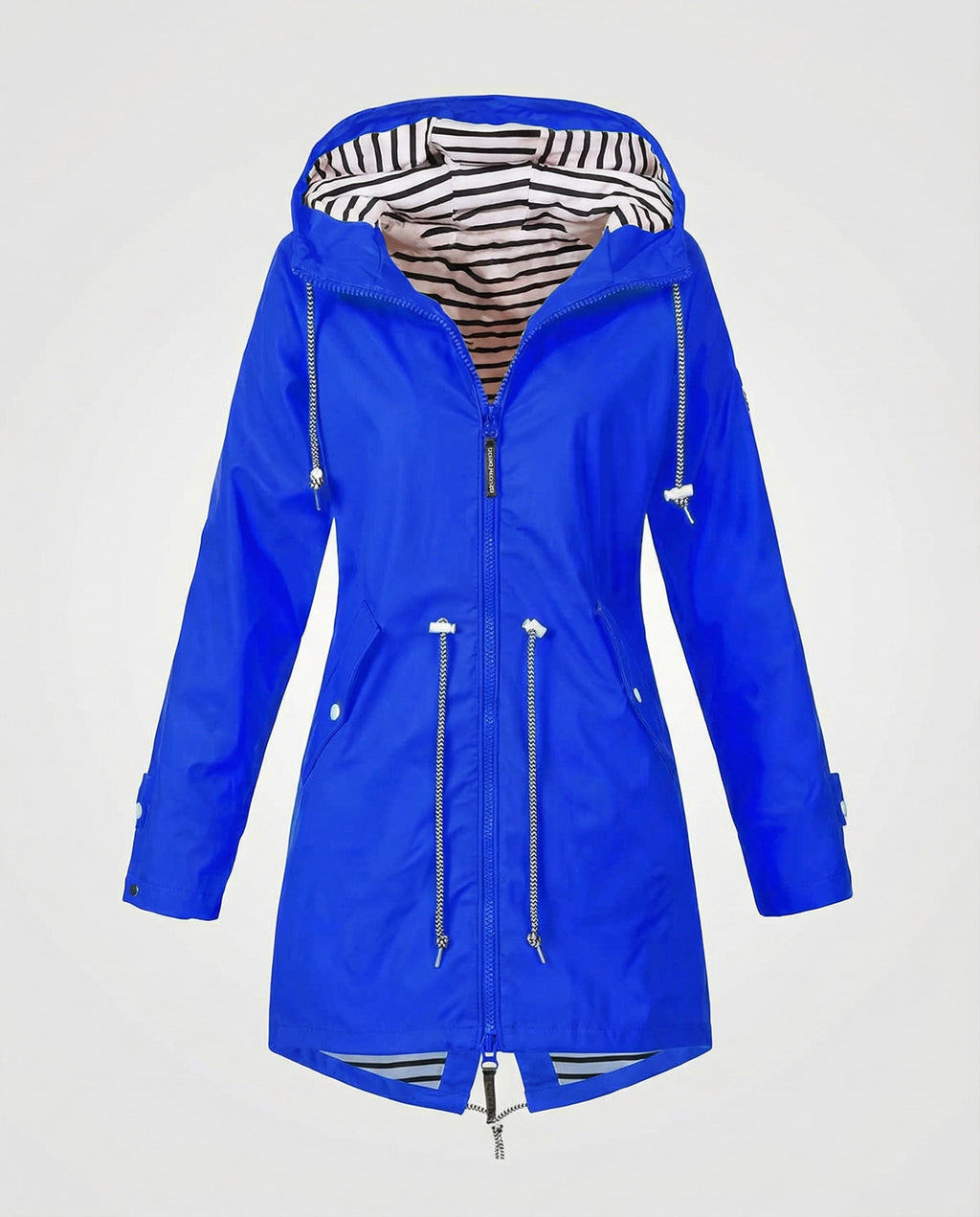 Women’s Water-Repellent Hooded Raincoat – Lightweight Adjustable Parka for Commuting and Travel