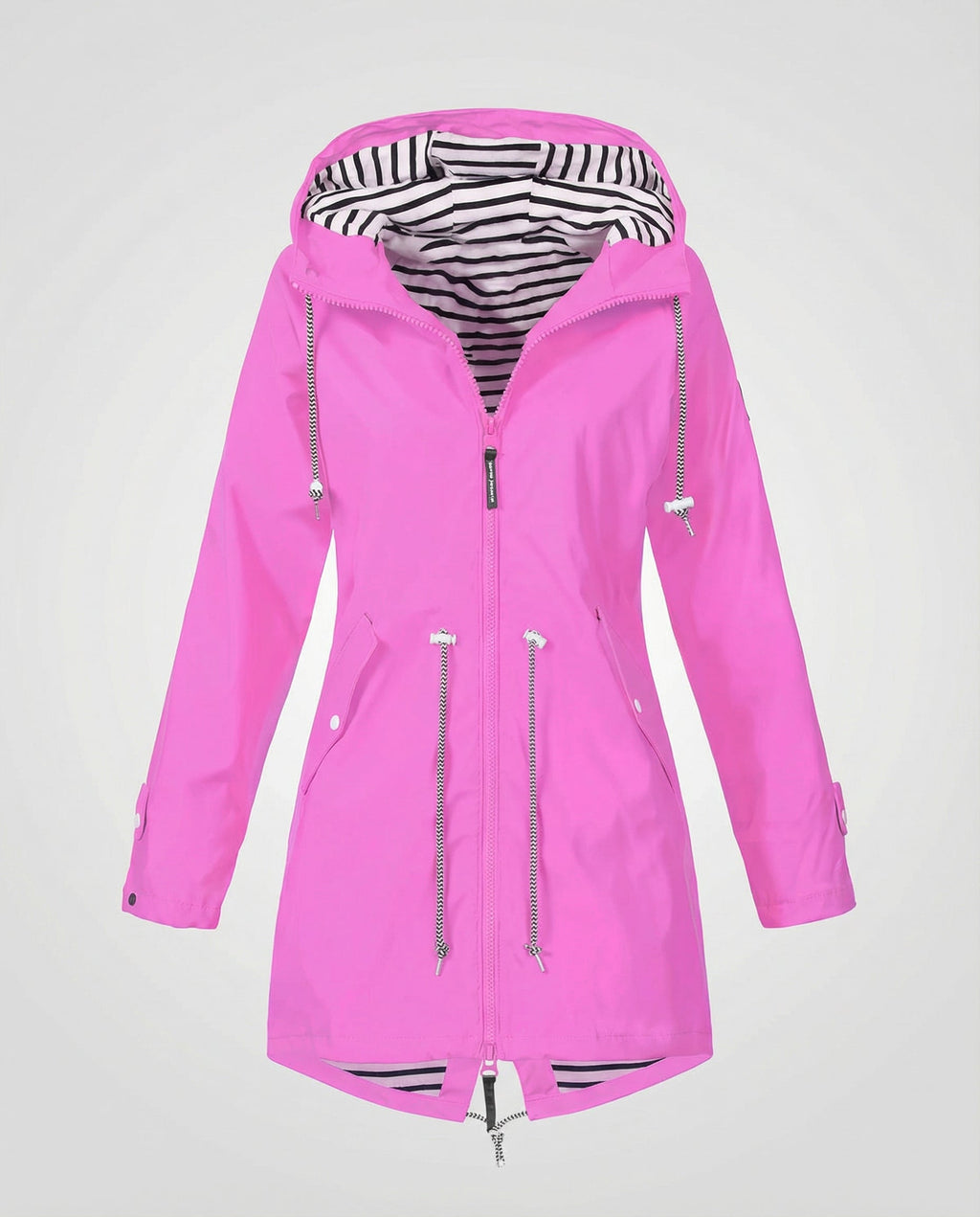 Women’s Water-Repellent Hooded Raincoat – Lightweight Adjustable Parka for Commuting and Travel