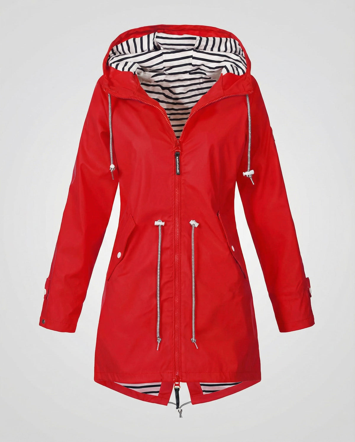 Women’s Water-Repellent Hooded Raincoat – Lightweight Adjustable Parka for Commuting and Travel