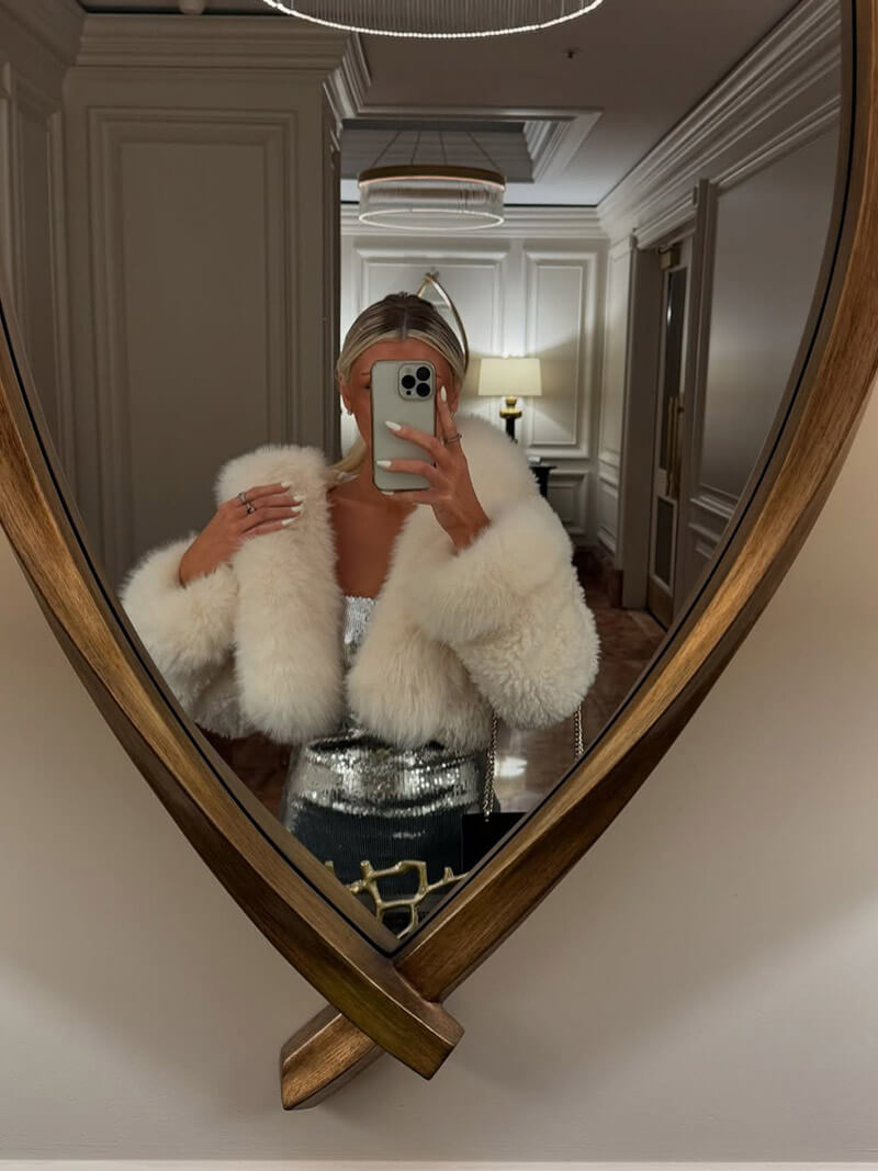 Women's Faux Fur Oversized Hooded Coat Warm Winter
