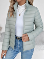 Women’s Lightweight Quilted Jacket – Water-Repellent Tailored Layer for Transitional Weather