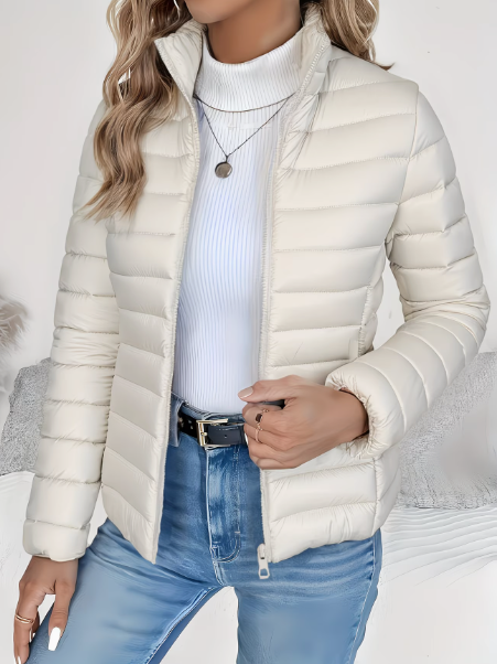 Women’s Lightweight Quilted Jacket – Water-Repellent Tailored Layer for Transitional Weather