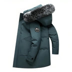 Women’s Fur-Trimmed Hooded Long Winter Coat – Warm Relaxed Layer for Everyday City Wear Winter Travel Outdoor Walks and Cold-Weather Casual Styling