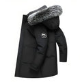 Women’s Fur-Trimmed Hooded Long Winter Coat – Warm Relaxed Layer for Everyday City Wear Winter Travel Outdoor Walks and Cold-Weather Casual Styling