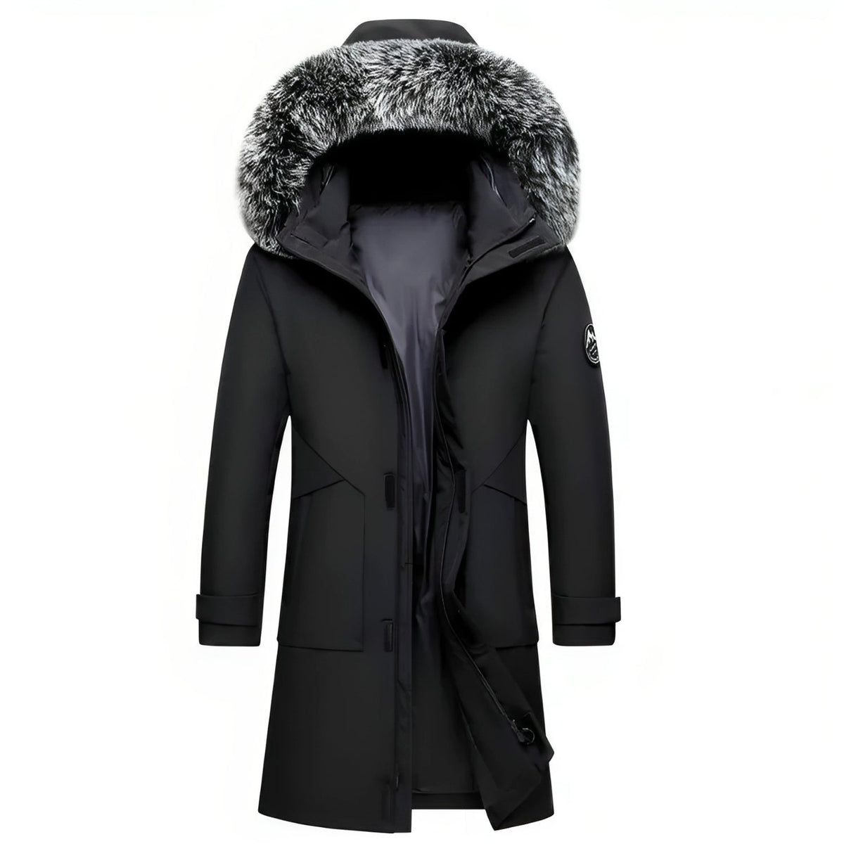 Women’s Fur-Trimmed Hooded Long Winter Coat – Warm Relaxed Layer for Everyday City Wear Winter Travel Outdoor Walks and Cold-Weather Casual Styling
