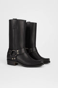 Women’s Knee High Biker Boots – Studded Harness Stylish Durable Streetwear Footwear