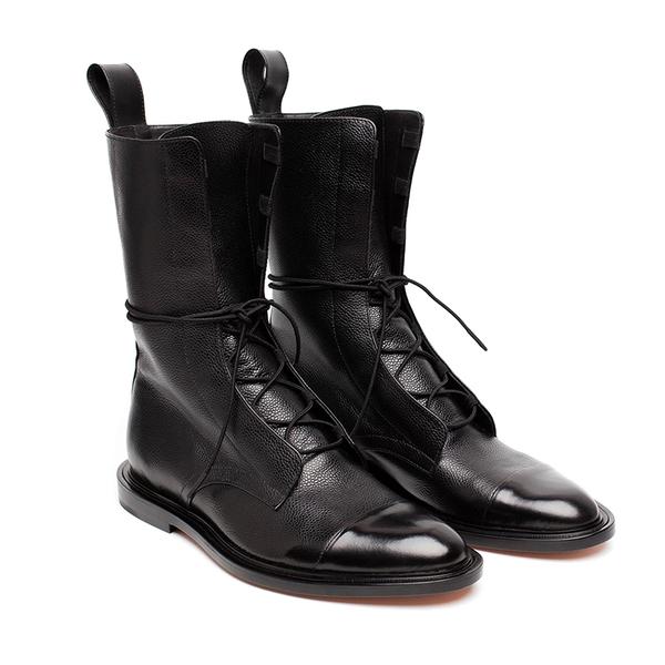 Women’s Lace-Up Knee-High Boots – Round-Toe Block Heel Boots for Smart Everyday Wear