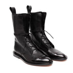 Women’s Lace-Up Knee-High Boots – Round-Toe Block Heel Boots for Smart Everyday Wear