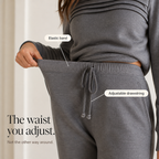 Wearbella | Pleated Crew Neck Drawstring Lounge Set