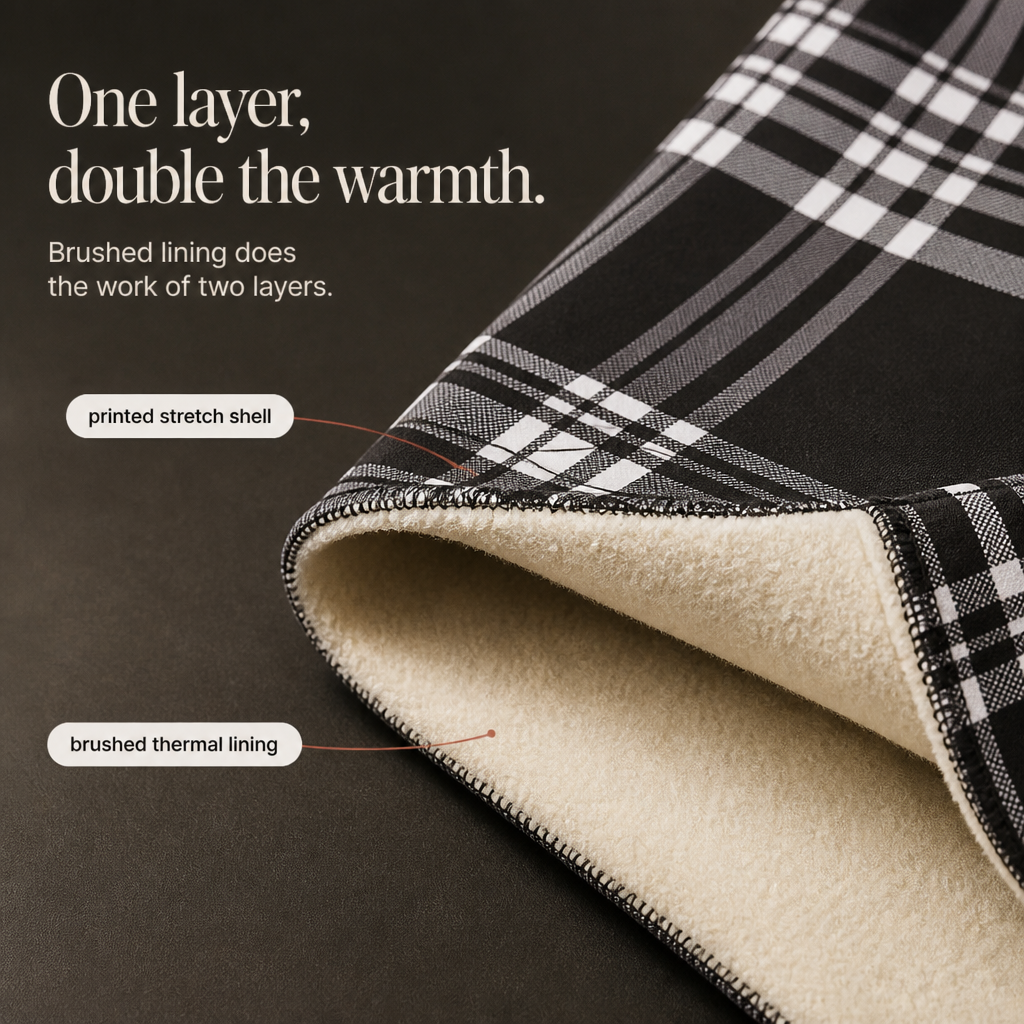 Wearbella | Plaid Brushed-Lining Thermal Leggings