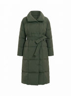 Women’s Maxi-Length Puffer Coat – Insulated High-Collar Winter Outerwear for Refined Cold-Weather Dressing