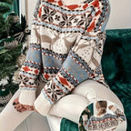 Women's Fair Isle Jumper with Snowflake Pattern