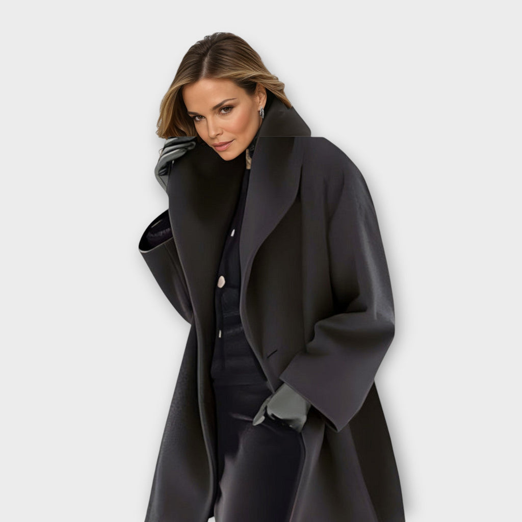 Jane | Women's Oversized Mid-Length Coat with Shawl Collar